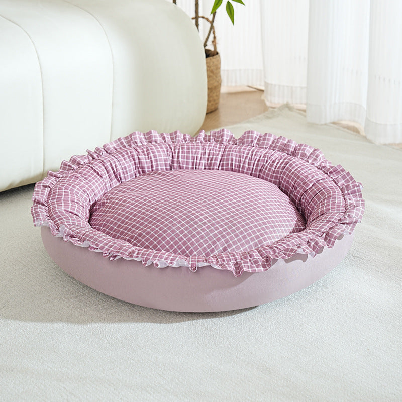 Plush Round Dog Bed