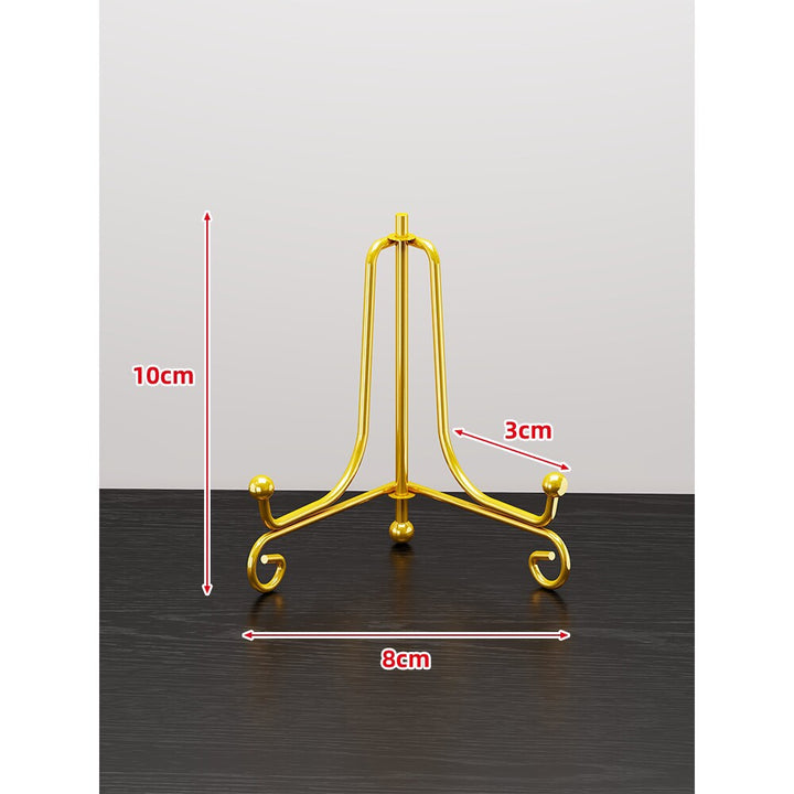 Decorative Curled-Tripod Metal Display Easel Stand