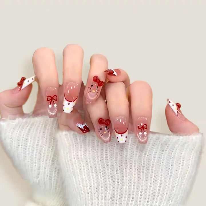 Artificial nails with cute 3D designs Kalsten