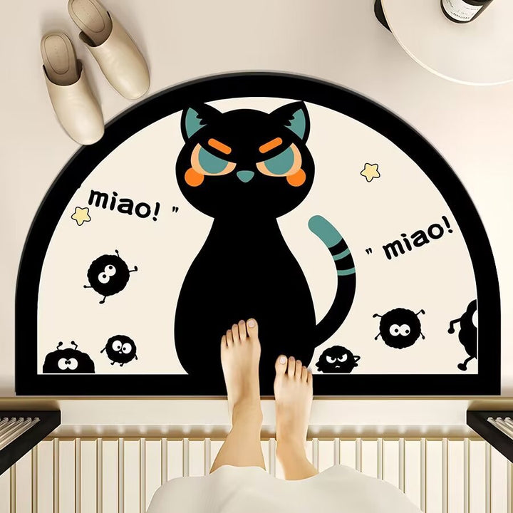 Fun Cat-Themed Bathroom Mat Kalsten