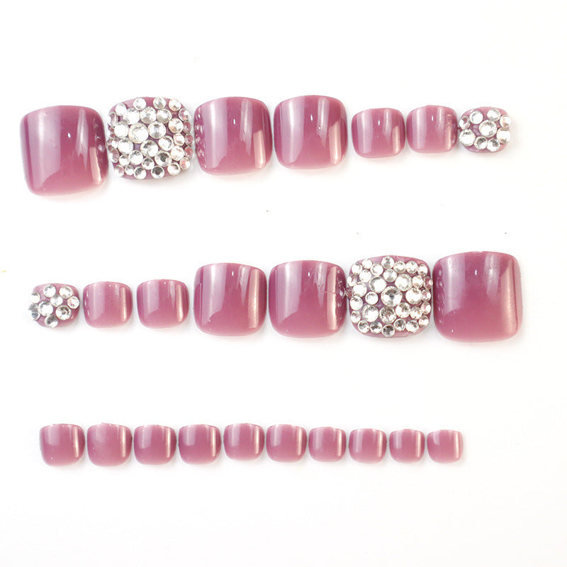Glamorous Rhinestone Press-On Toenail Set Kalsten
