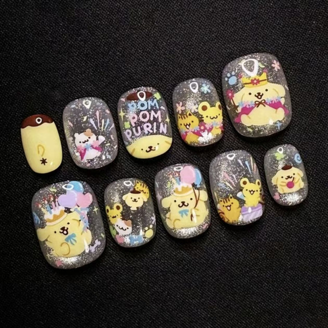 Whimsical Character Press-On Nail Art Set Kalsten