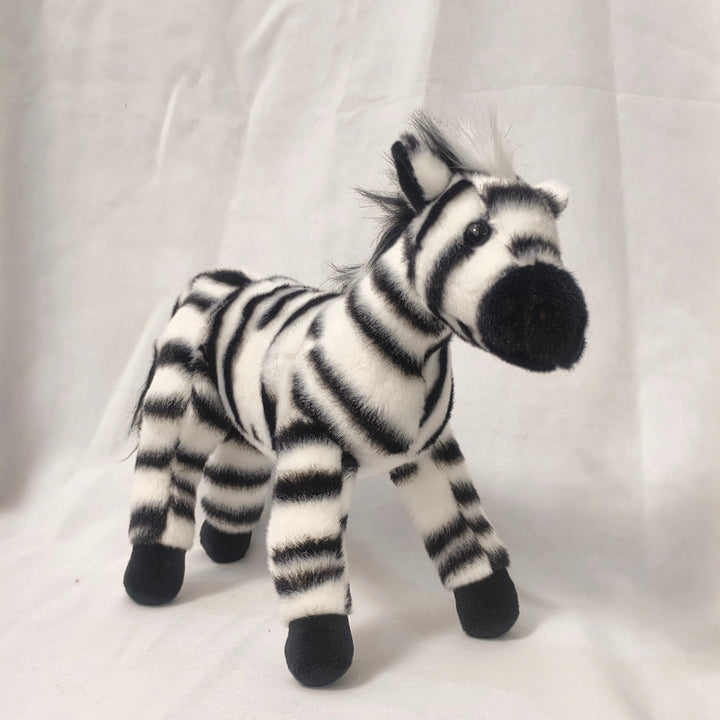 Plush Zebra Stuffed Animal with Soft Striped Fur and Realistic Mane Kalsten