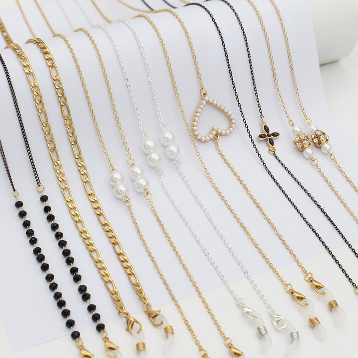 Elegant Pearl-Accented Eyewear Retainer Chain Kalsten