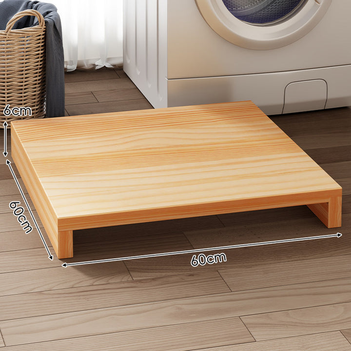 Low-Profile Solid Wood Appliance Riser Platform