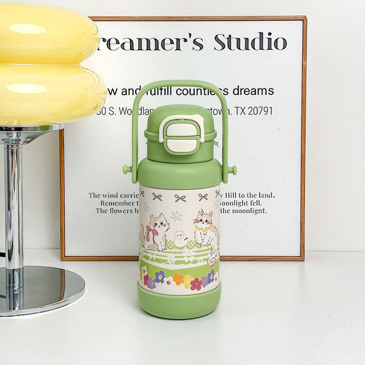 Women Insulated Drinking Bottle with Practical Carry Handle and Cute Design Kalsten
