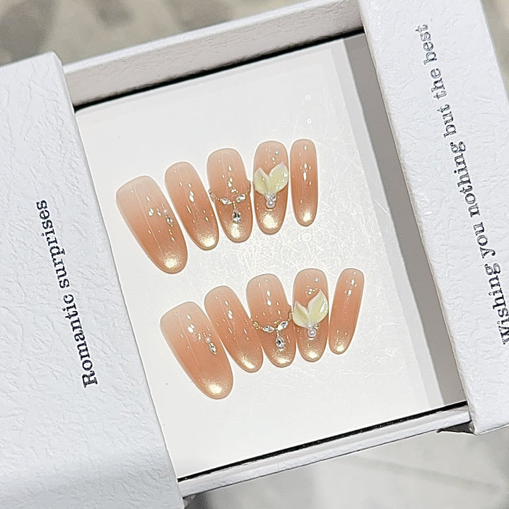 Artificial nails with Romantic Design Kalsten