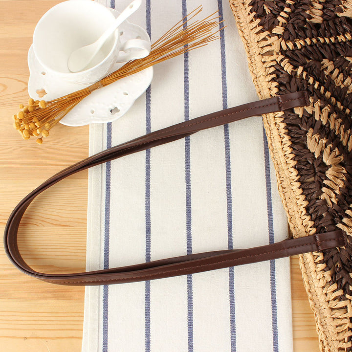 Designer basket bag with elegant leather handles Kalsten