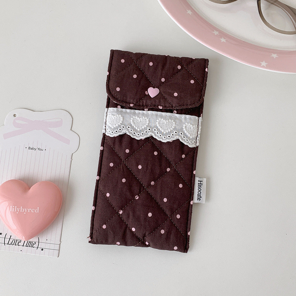 Quilted Heart Detail Pencil Case Kalsten