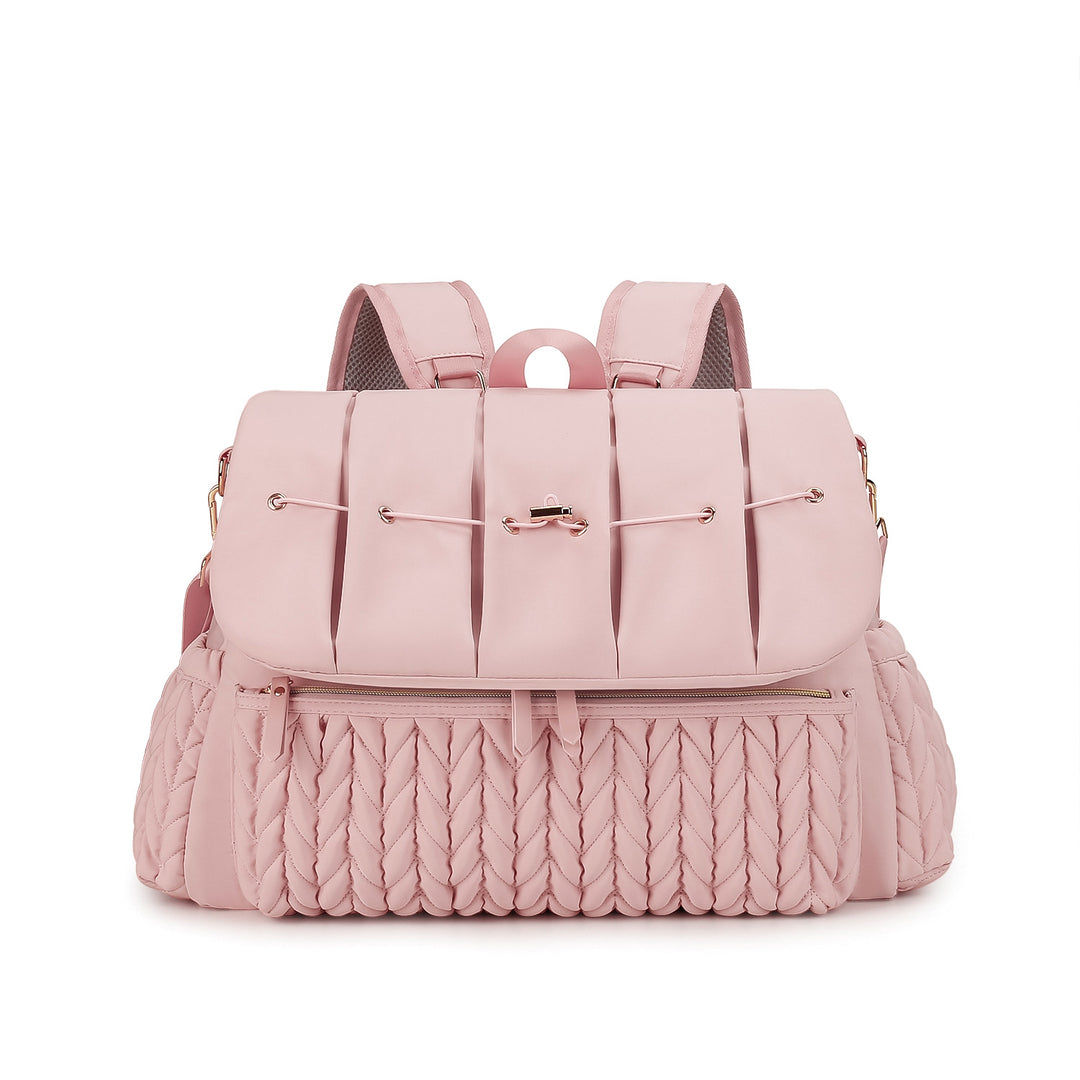 Elegant and Stylish Backpack with Faux Leather and Woven Design Kalsten