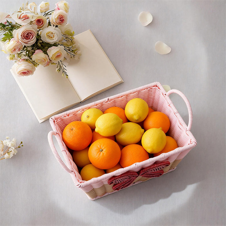 Decorative Woven Storage Basket with Bow Design Kalsten