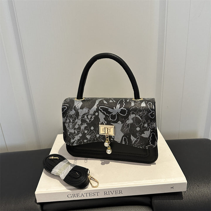 Elegant Floral Patterned Evening Handbag