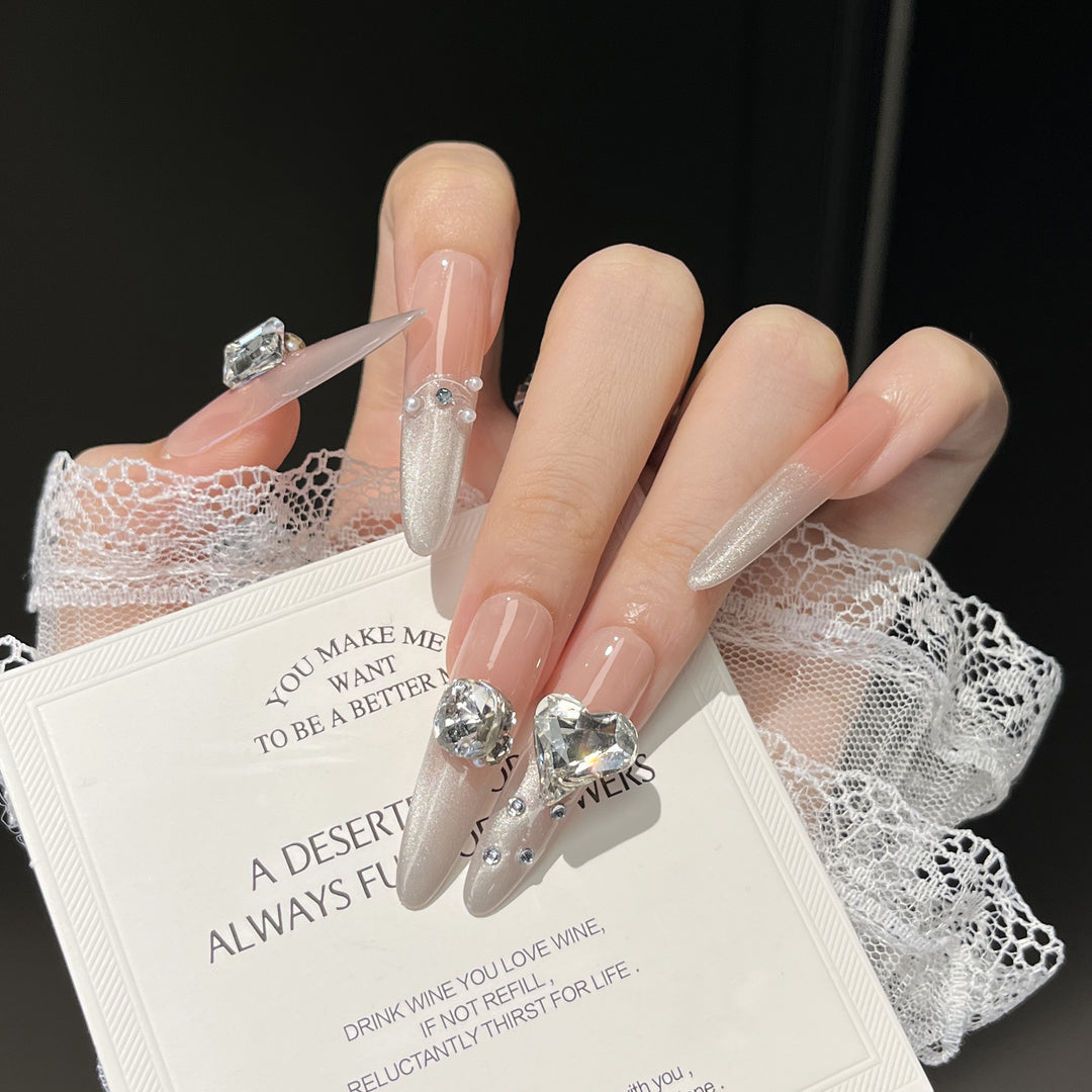 Luxury Crystal-Embellished Press-On Nail Set Kalsten