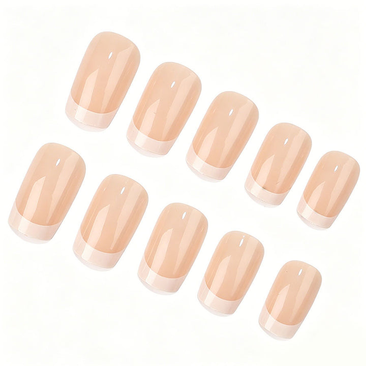Artificial nail set with stylish French design and elegant shine Kalsten
