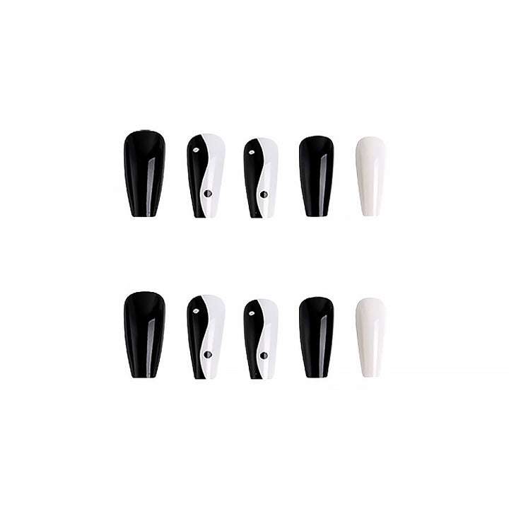 Artificial nails with Yin-Yang design Kalsten