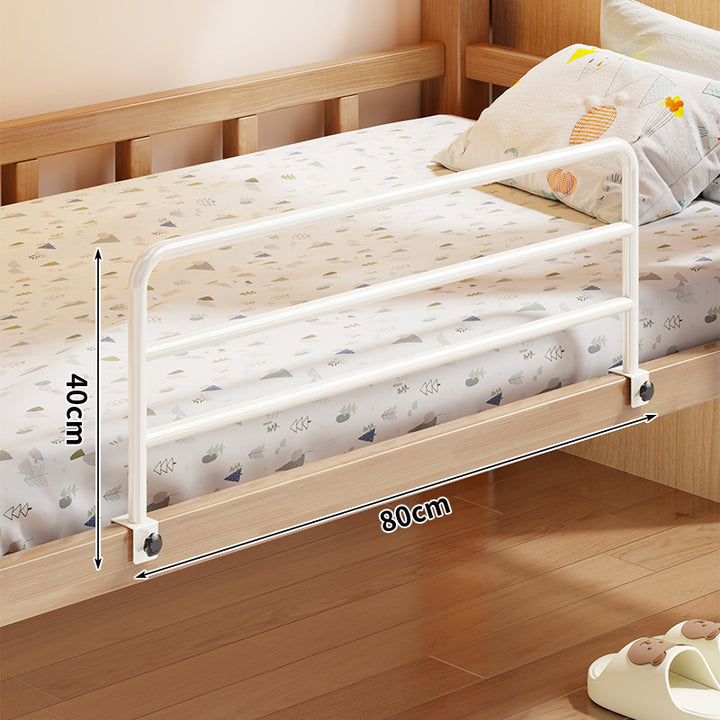Foldable Mesh-Lined Clamp-On Child Bed Safety Guard Rail with Padded Panel