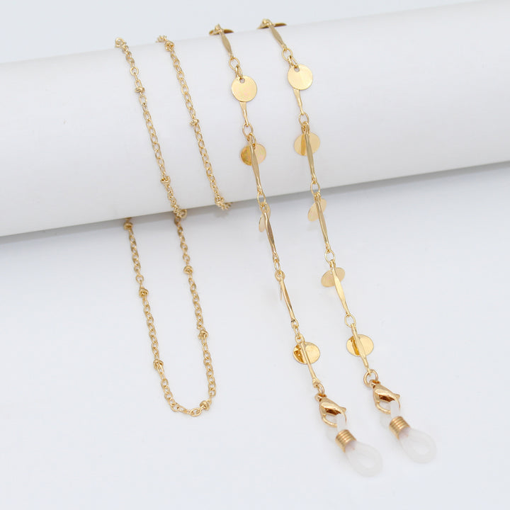 Luxe Crystal-Embellished Eyewear Chain Kalsten