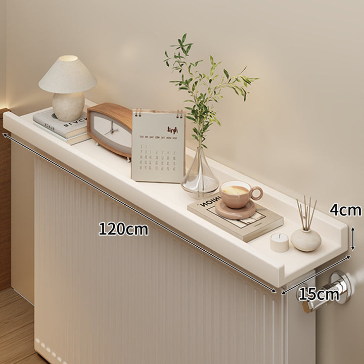 Long Slim Radiator Top Shelf Tray with Raised Edge and Heat‑Resistant Surface