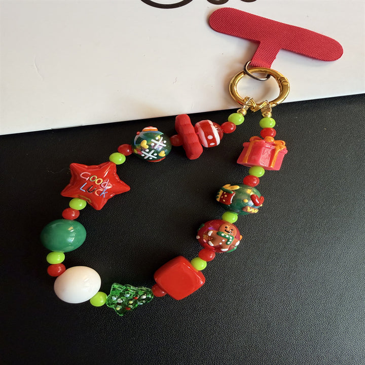 Festive Beaded Charm Keychain Kalsten