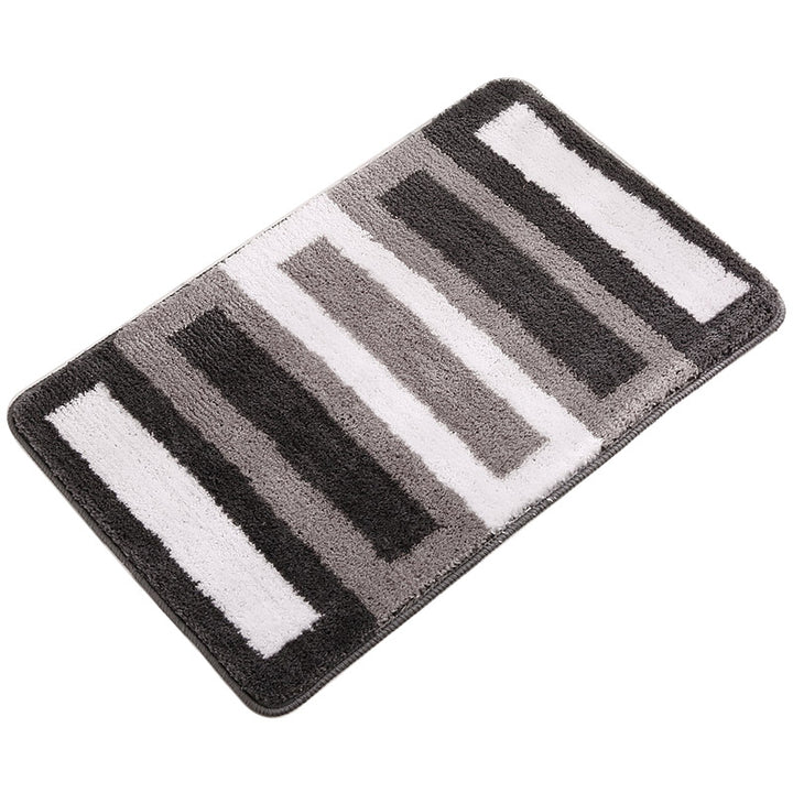 Absorbent Stripe Pattern Bath Rug