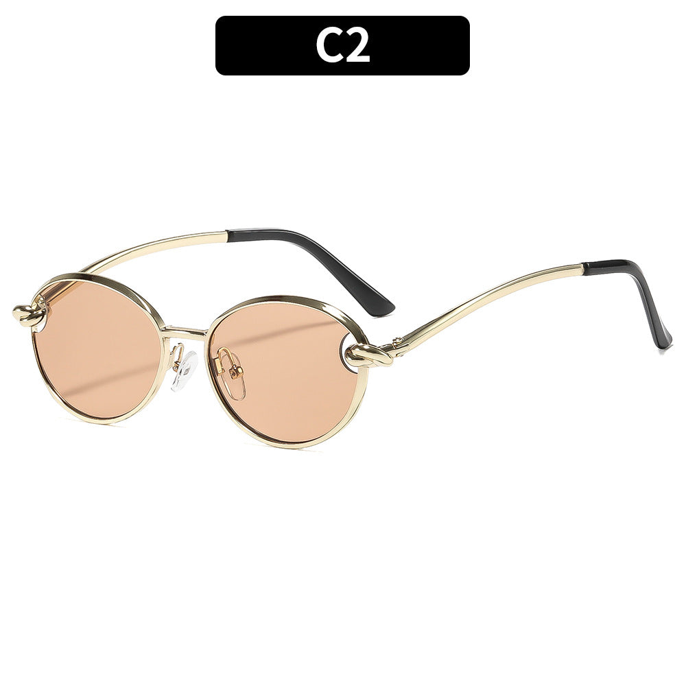 Elegant Round Frame Sunglasses  1787664225