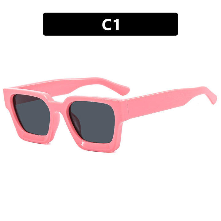 Ladies fashionable square sunglasses with yellow lenses Kalsten