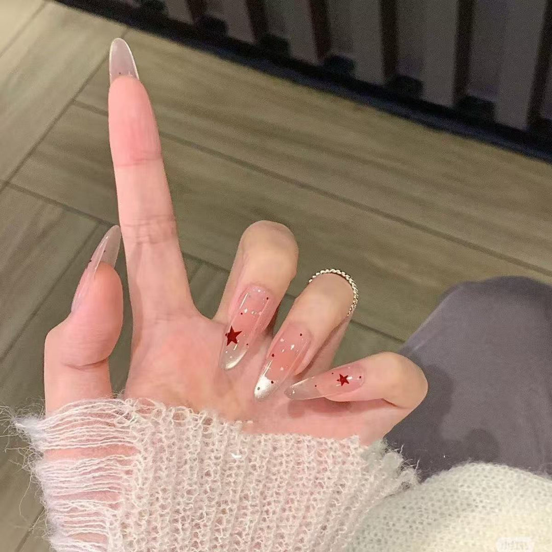 Elegant Star-Embellished Nail Extensions Kalsten