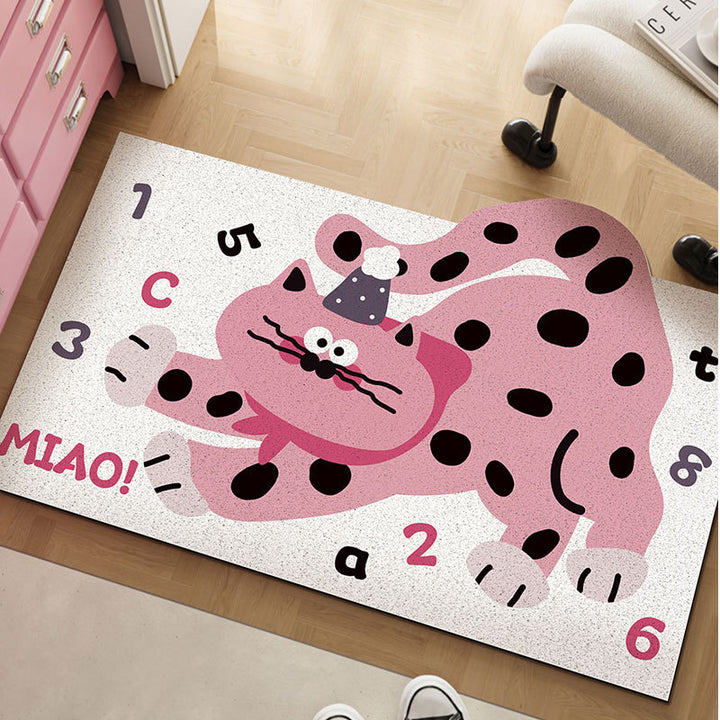 Playful Cat-Themed Decorative Mat Kalsten