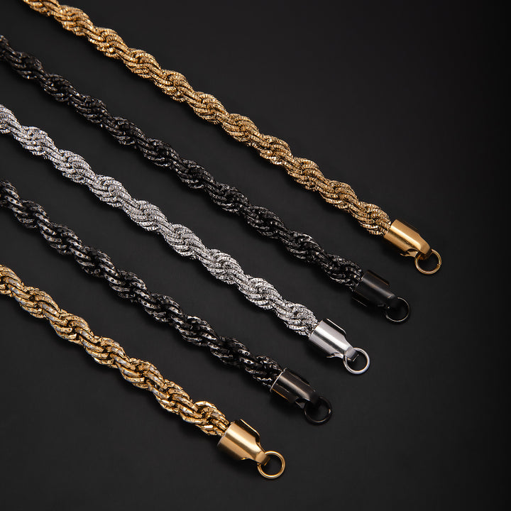 Braided Gold Statement Bracelet Kalsten