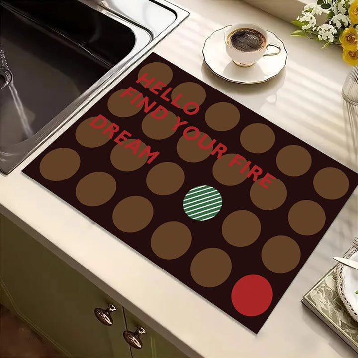 Playful Textured Kitchen Mat Kalsten