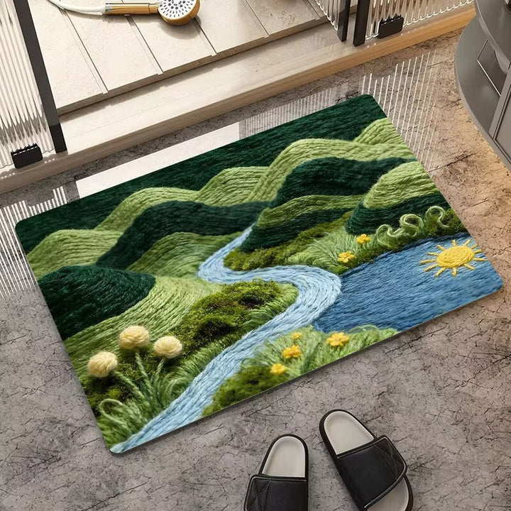 Naturally inspired soft floor mat