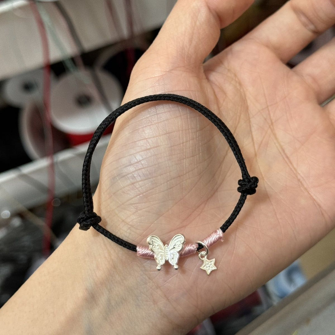 Butterfly Charm Knotted Bracelet Kalsten