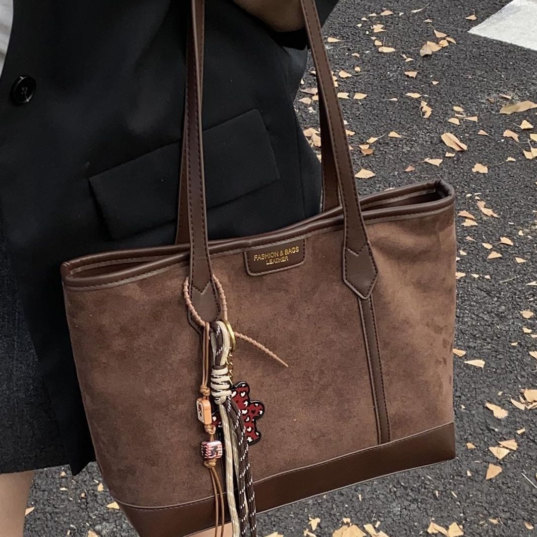 Spacious Suede Tote Bag Kalsten