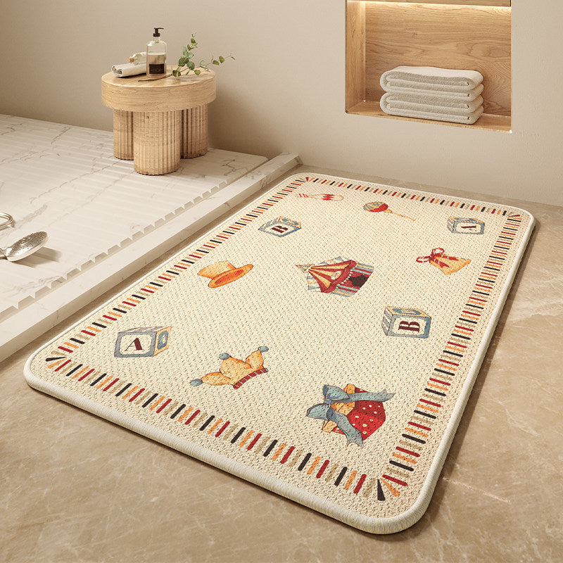 Cartoon Dog-Themed Bath Mat Kalsten