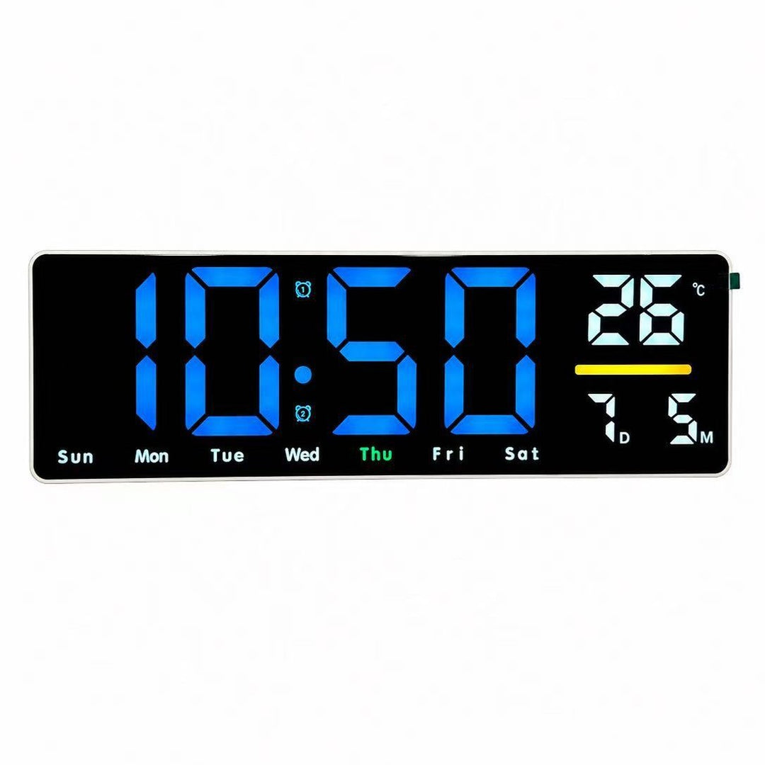 Digital wall clock with temperature and calendar display Kalsten