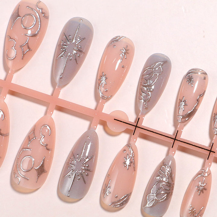 Decorative Galaxy-Inspired Press-On Nail Art Kalsten