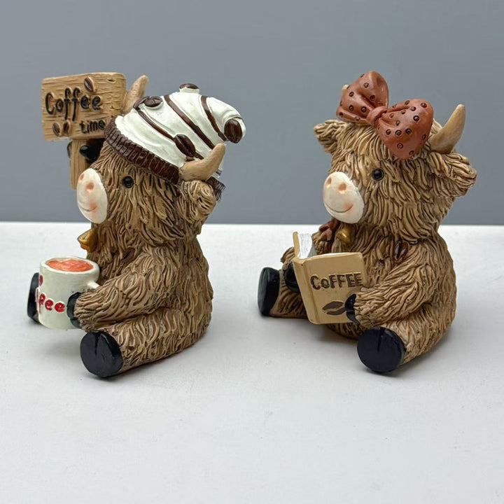Decorative Highland Cattle Coffee Figure Kalsten