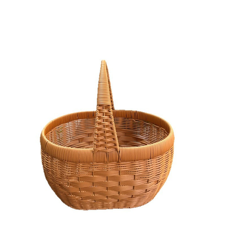 Handcrafted Round Wicker Storage Basket Kalsten