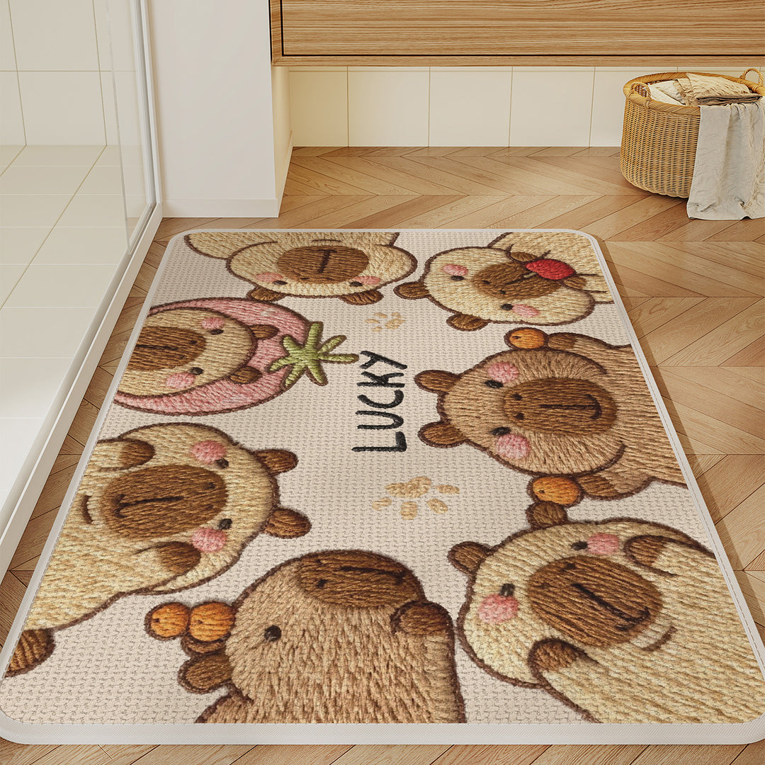 Fun-Themed Cartoon Bath Mat Kalsten