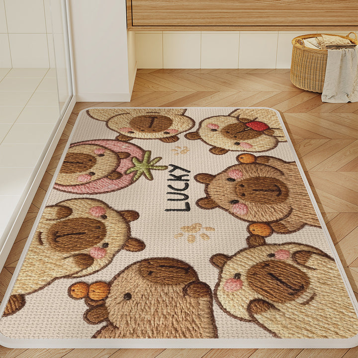 Fun-Themed Cartoon Bath Mat Kalsten