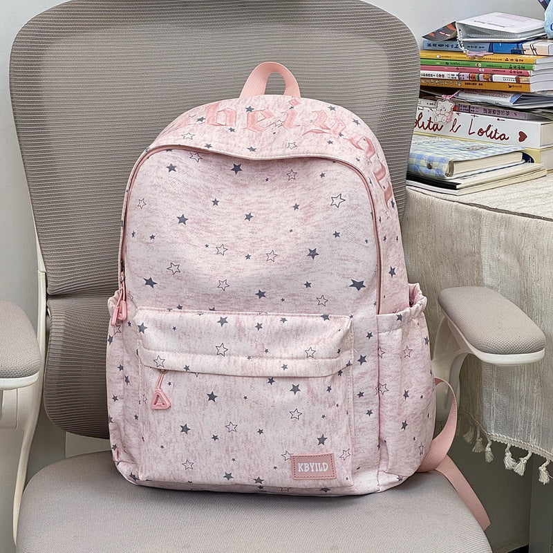 Star-Printed Casual Backpack Kalsten