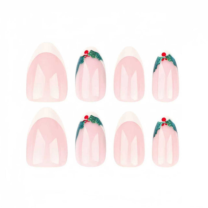 Holiday-Themed French Tip Nail Art Kalsten