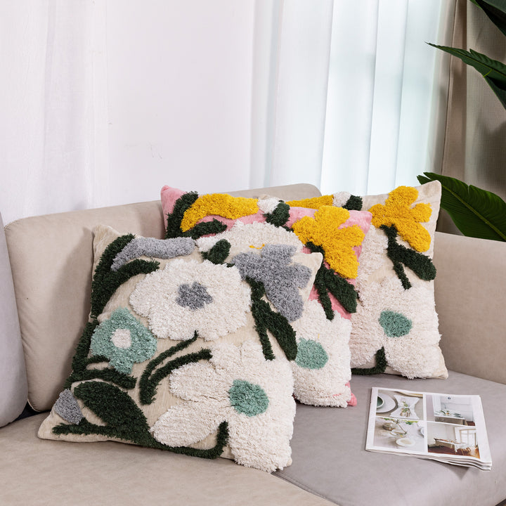 Flower Art Plush Cushion