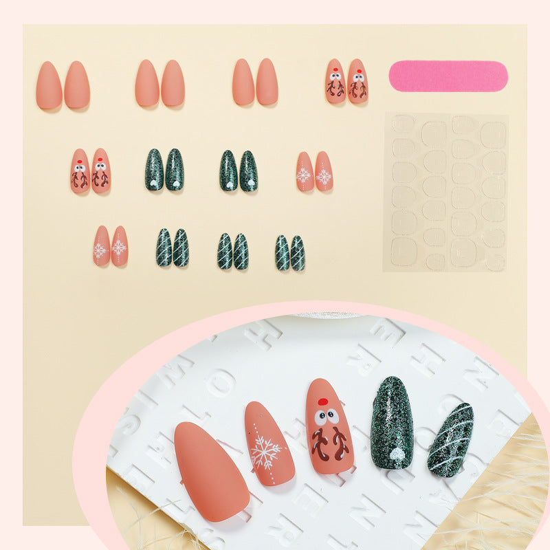 Festive Holiday-Themed Press-On Nails Kalsten