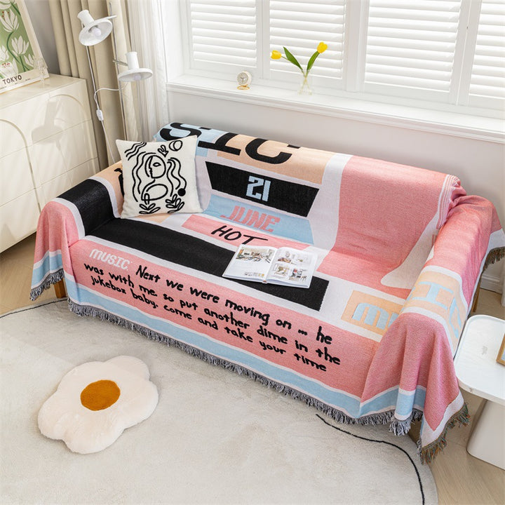 Decorative Music-Inspired Throw Blanket