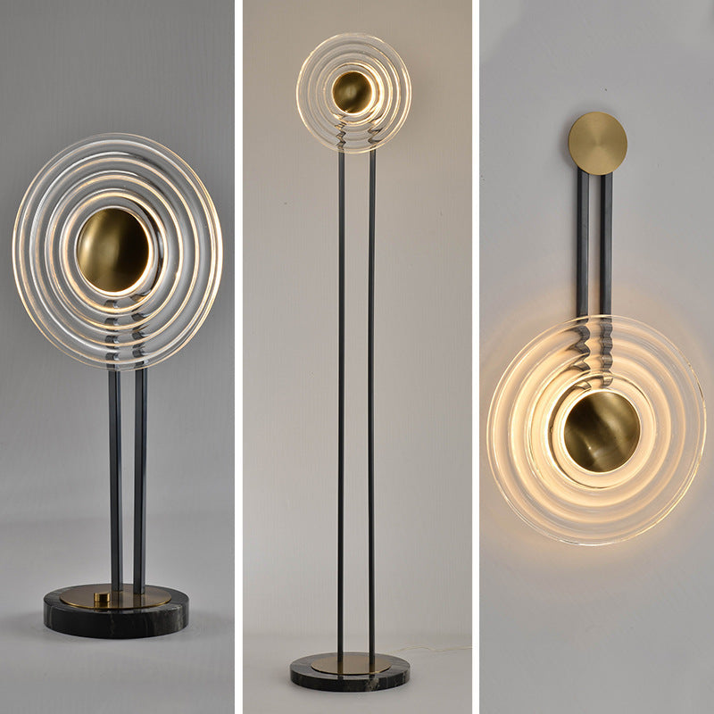 Artistic Table Lamp with Modern Swirling Design