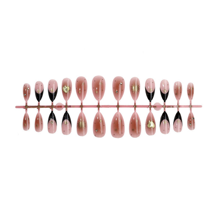 Artificial nail set with handcrafted floral and glamorous decorations Kalsten