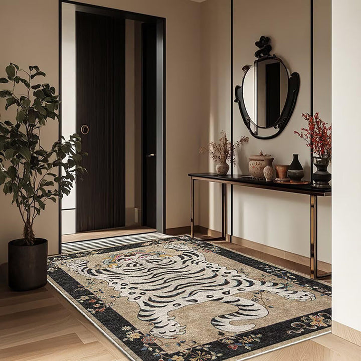 Artistic Tiger Print Area Rug Kalsten