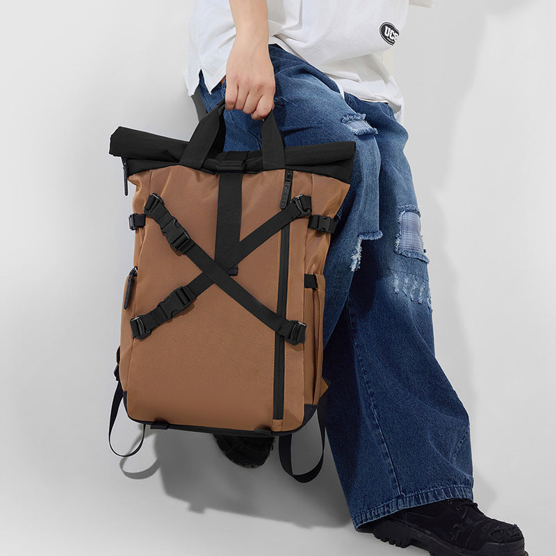 Backpack with roll closure and durable materials Kalsten
