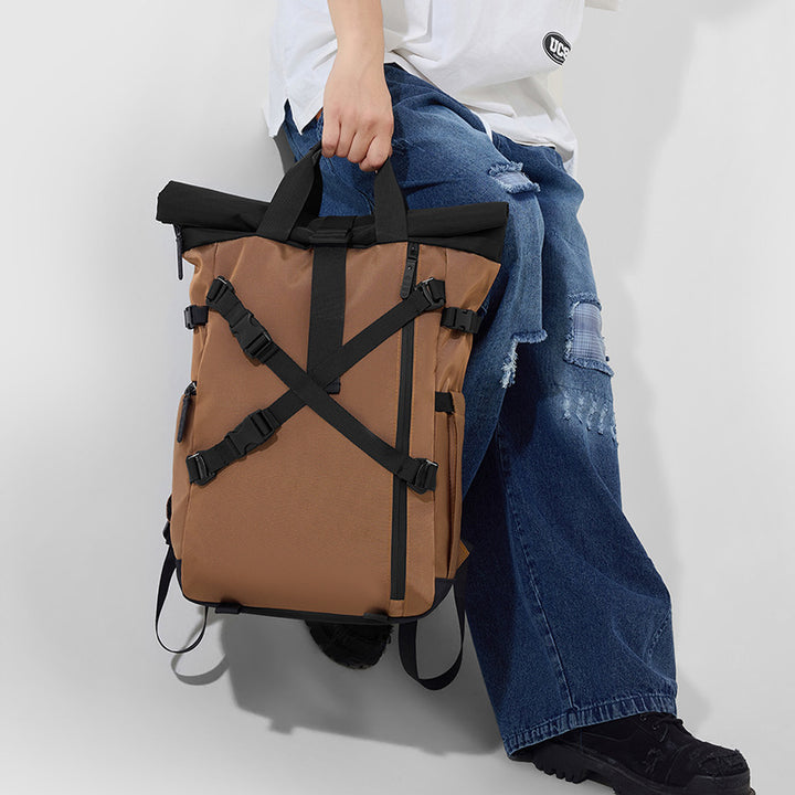Backpack with roll closure and durable materials Kalsten